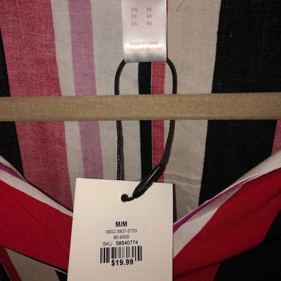 Tie crop top striped - Picture 2 of 2